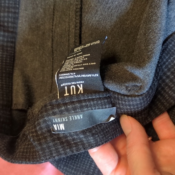 Kut From The Kloth Gray plaid Mia Skinny Pants - Picture 5 of 5